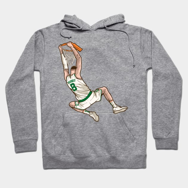 Kristaps Porzingis Boston Dunk Hoodie by rattraptees